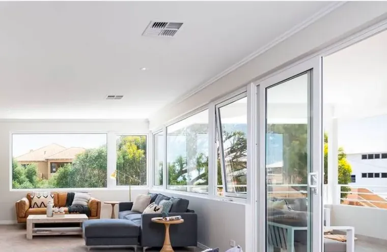 Premier uPVC awning windows in a bright living room