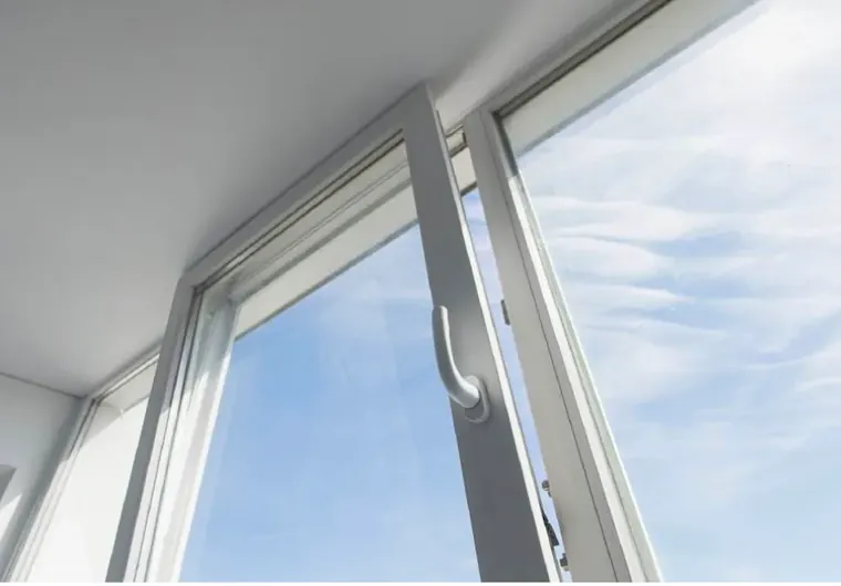 Premier uPVC tilt & turn window tilted open to the sky
